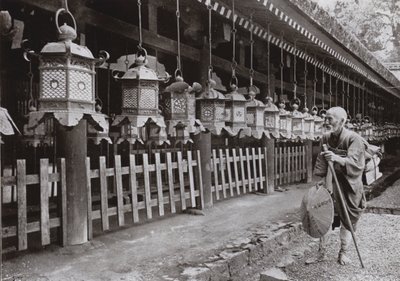 A Pilgrim at the Kasuga Temple, Nara by Herbert Ponting