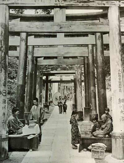 An Avenue of Torii at Inari by Herbert Ponting