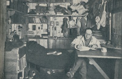 Captain R. F. Scott, R.N., Writing in His Diary by Herbert Ponting