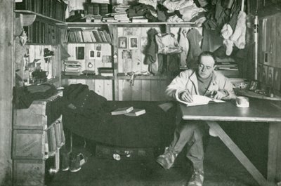 Captain Scott Writing Up His Journal by Herbert Ponting