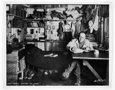 Captain Scott Writing His Diary, During the 