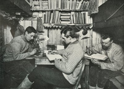Debenham, Gran, and Taylor in their Cubicle, 18 May 1911, 1913 by Herbert Ponting