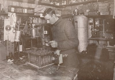 Dr. Simpson in his Laboratory, 21 December 1911 by Herbert Ponting