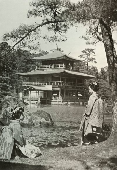Kinkakuji The Golden Pavilion by Herbert Ponting