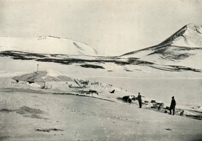 Meares and Demetri at Discovery Hut, 4 November 1911 by Herbert Ponting
