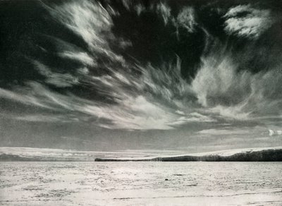 Remarkable Cirrus Clouds Over The Barne Glacier by Herbert Ponting