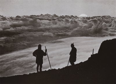 Sunset from the Summit of Fuji by Herbert Ponting