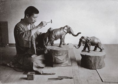 The Bronze Sculptor by Herbert Ponting