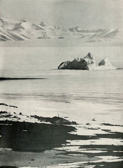 The Hut and the Western Mountains from the Top of the Ramp, c. 1910-1913 by Herbert Ponting