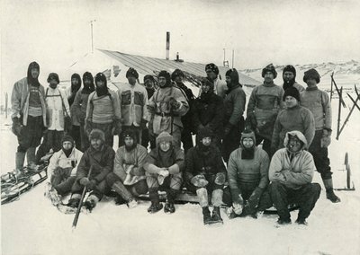 The Main Party at Cape Evans After The Winter by Herbert Ponting