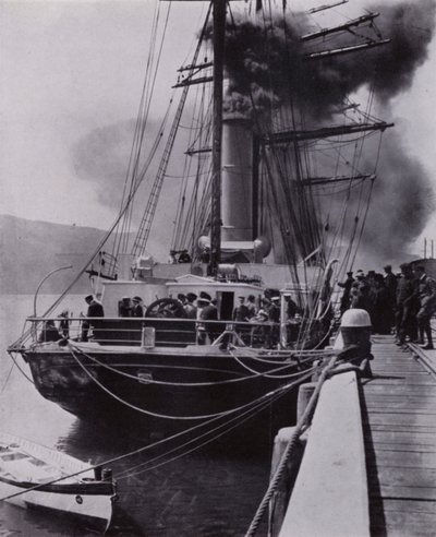 The Little Ship Left Port Chalmers on the Last Stage of Her Journey by Herbert Ponting