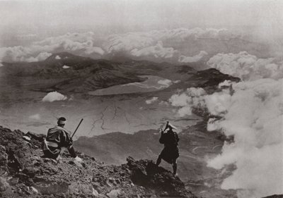 Two Miles above the Clouds, "Three-Days-Moon" Lake from the Summit of Fuji by Herbert Ponting