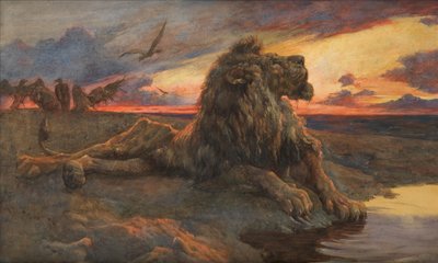 Study for The Dying Lion by Herbert Thomas Dicksee