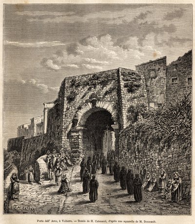 A religious procession at the Porta dell