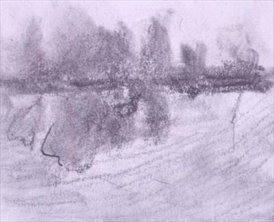 A Group of Trees Reflected in Water by Hercules Brabazon Brabazon