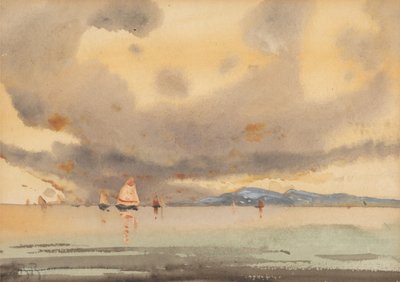 Euganian Hills from the Lagoon -- Low Tide by Hercules Brabazon Brabazon