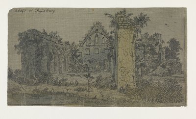 Ruins of the Abbey of Rijnsburg (Small Version) by Hercules Segers