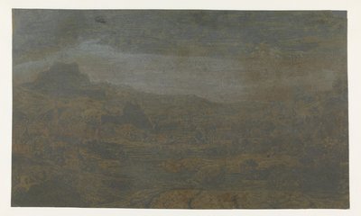 Valley with a River and a Town with Four Towers by Hercules Segers