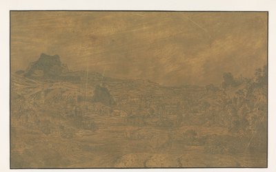 Valley with a River and a Town with Four Towers by Hercules Segers