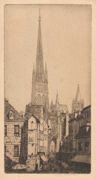 Spire of Rouen Cathedral, La Flèche, Rouen by Herman Armour Webster