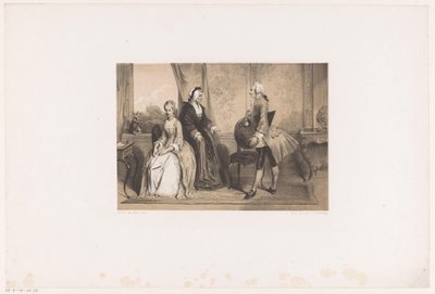 Three Figures in an 18th-Century Interior by Herman Frederik Carel ten Kate