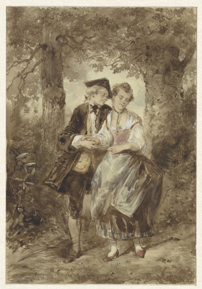 Lovers in the Forest by Herman Frederik Carel ten Kate