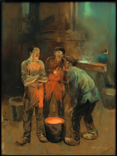 Workers in Conversation During Tapping by Herman Heijenbrock