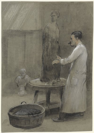 Sculptor and His Sculpture by Herman Heijenbrock