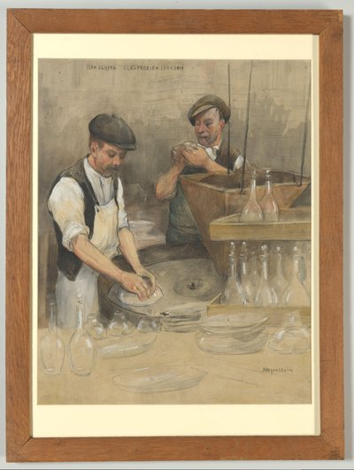 The Glass Factory in Leerdam: Flat Grinding by Herman Heijenbrock