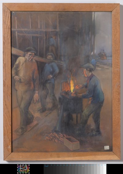 The Heating of Rivets at a Shipyard by Herman Heijenbrock