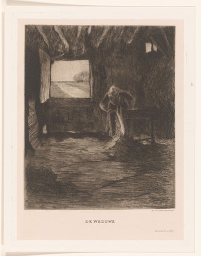 Woman in a Barn by Herman Johannes van der Weele