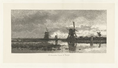 Landscape with Windmills by Herman Löwenstam