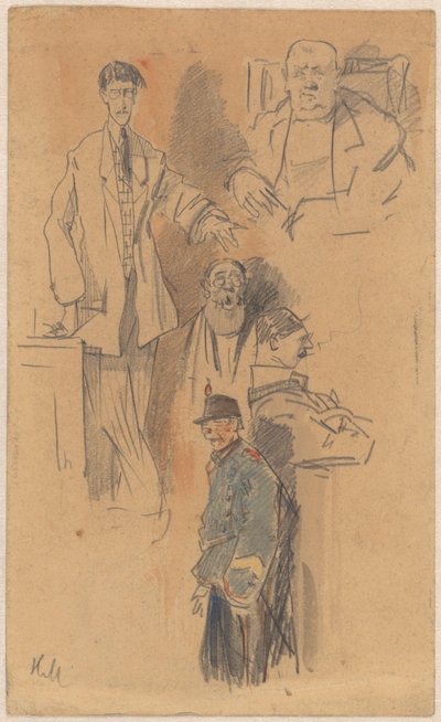 Portrait of Jan Hamdorf and W. van der Pluym by Herman Moerkerk