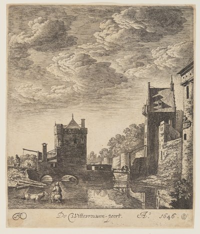 The Wittevrouwen Gate in Utrecht by Herman Saftleven