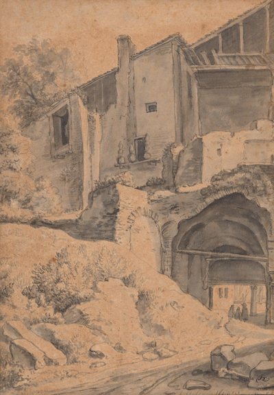 Houses Above an Old City Wall by Herman Saftleven