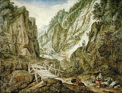 Mountainous landscape by Herman the Younger Saftleven