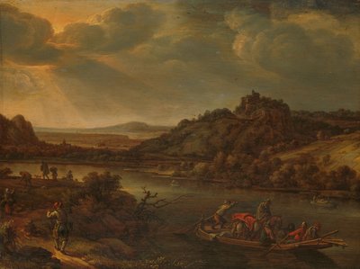 River View with Ferry by Herman the Younger Saftleven