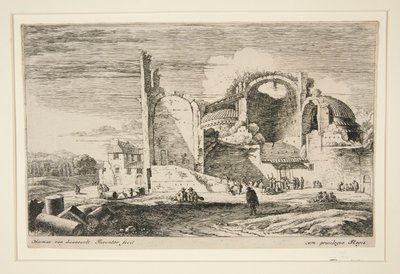 A Distribution of Bread to the Poor, from the series Twelve Landscapes by Herman van Swanevelt