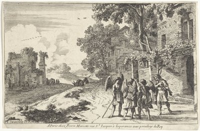 Abraham Receiving the Three Angels (Old Testament Scenes) by Herman van Swanevelt