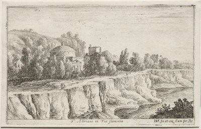 Diverse Views in and around Rome: St. Adriano in Via Flaminia, 1653 by Herman van Swanevelt