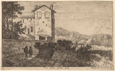 Villa outside the Porta Pia by Herman van Swanevelt
