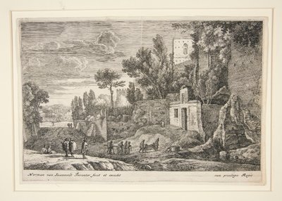 Landscape with a Hospital, from the Series Twelve Landscapes by Herman van Swanevelt
