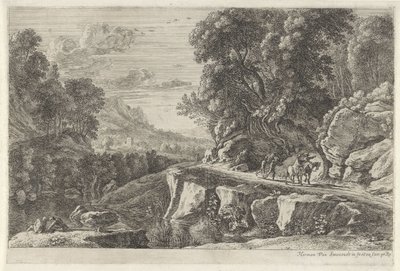 Landscape with Two Riders by Herman van Swanevelt