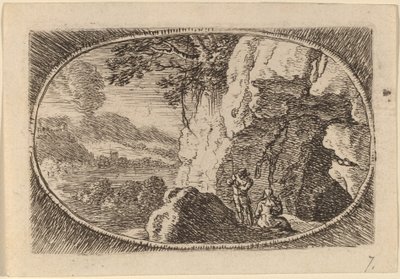 Man and Woman at the Mouth of a Cave by Herman van Swanevelt