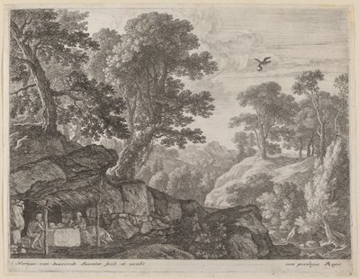 Saint Paul and Saint Anthony by the Entrance to the Cave by Herman van Swanevelt