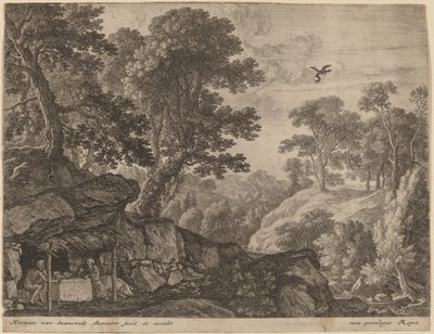 Saints Paul and Anthony by the Entrance to a Cave by Herman van Swanevelt