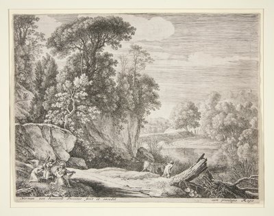 The Donkey Led to the River, from the Set The Flight into Egypt by Herman van Swanevelt