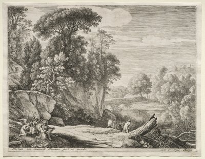 The Flight into Egypt: The Donkey Led to the River by Herman van Swanevelt