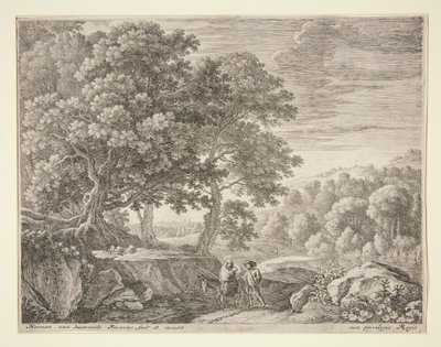 The Little Angels on the Hill, from the set The Flight into Egypt by Herman van Swanevelt