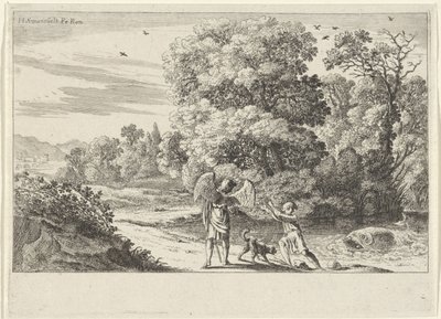 Tobias Frightened by the Fish Old Testament Representations (series title) by Herman van Swanevelt